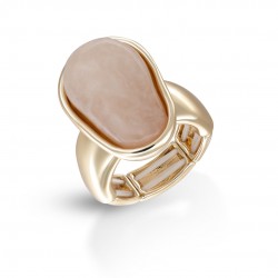 Nude Pebble Gold Ring
