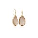 Nude Pebble Gold Earrings