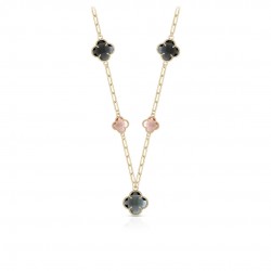 Mosaic Clover Gold Necklace