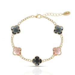 Mosaic Clover Gold Bracelet
