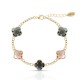 Mosaic Clover Gold Bracelet