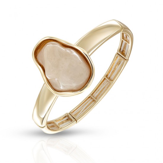 Nude Pebble Gold Bracelet.