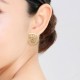 Clam Shell Gold Earrings