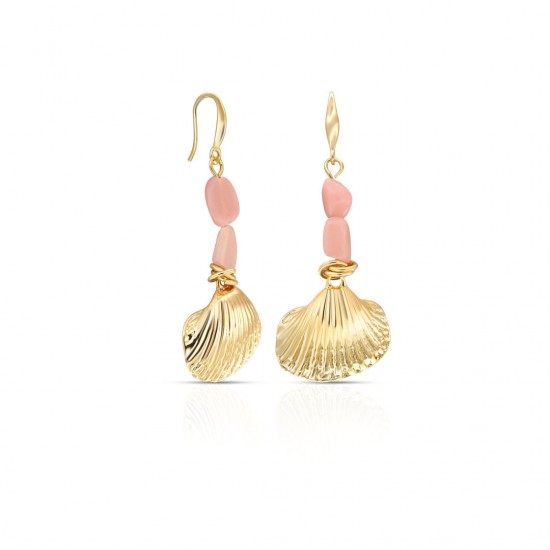 Levine Pink Gold Earrings