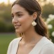 Marble Shell Gold Earrings