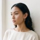 Smoky Teardrop Gold Earrings