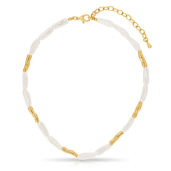 Kalung Emas Mutiara Slice