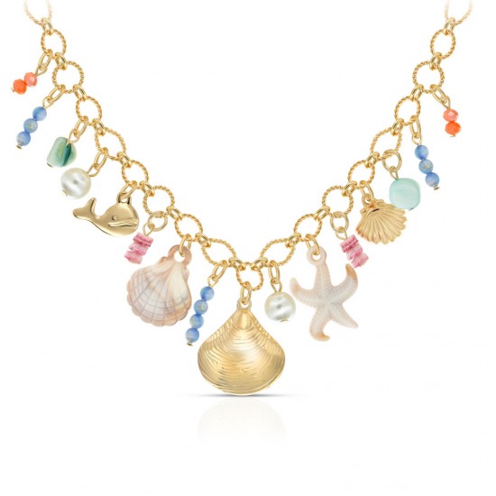 Marine Multicolor Gold Necklace