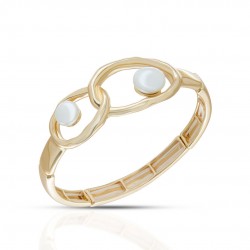 Double Circle Pearl Gold Bracelet Double Circle Pearl Gold Bracelet