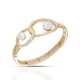 Double Circle Pearl Gold Bracelet
