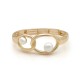 Double Circle Pearl Gold Bracelet