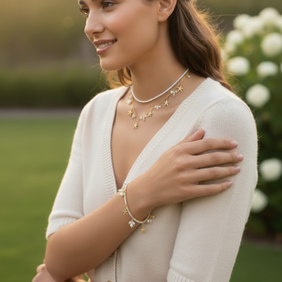 Gelang Emas Mutiara Starlink