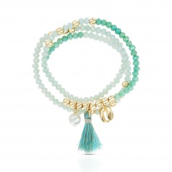 Gelang Emas Aqua Tassel