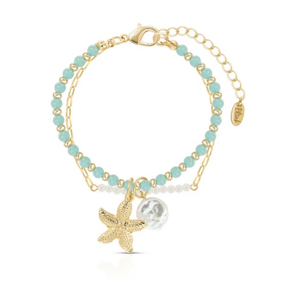 Star Amazonite Gold Bracelet