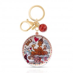 Round Buddha Key Ring