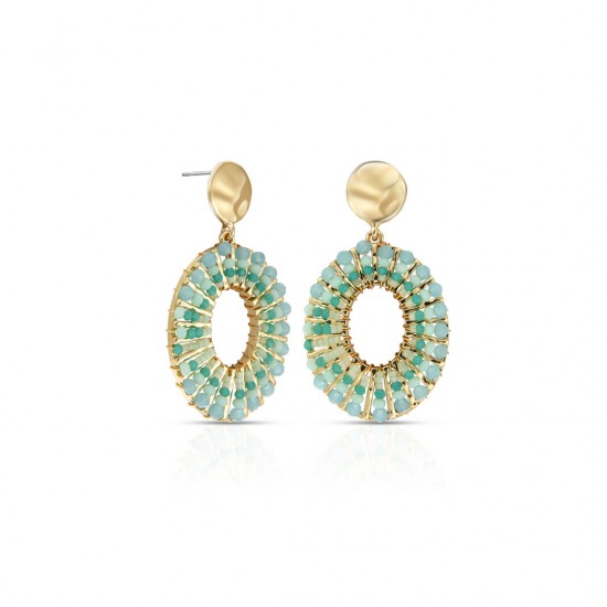 Emirta Beads Gold Earrings