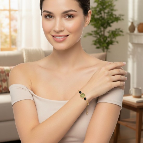 Green Nest Gold Bracelet