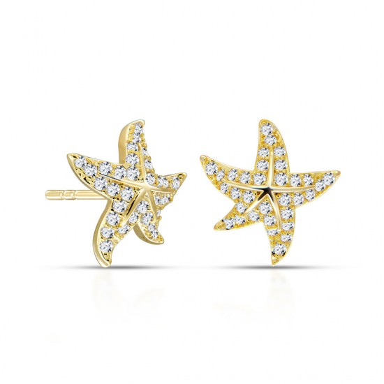 Anting Emas Zirkon Bintang