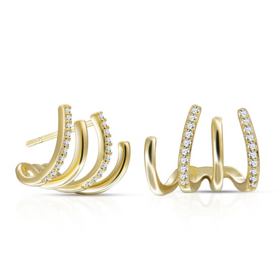 Forka Zircon Gold Earrings