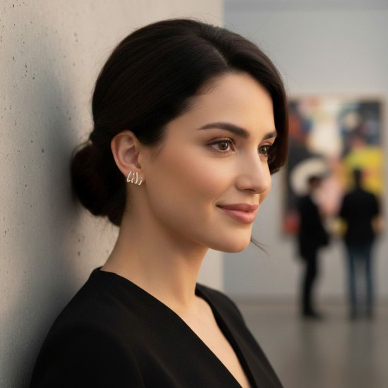 Forka Zircon Gold Earrings