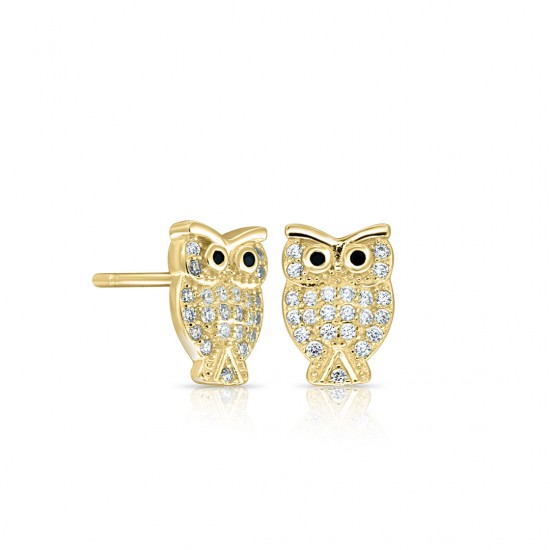 Anting Emas Zirkon Owl