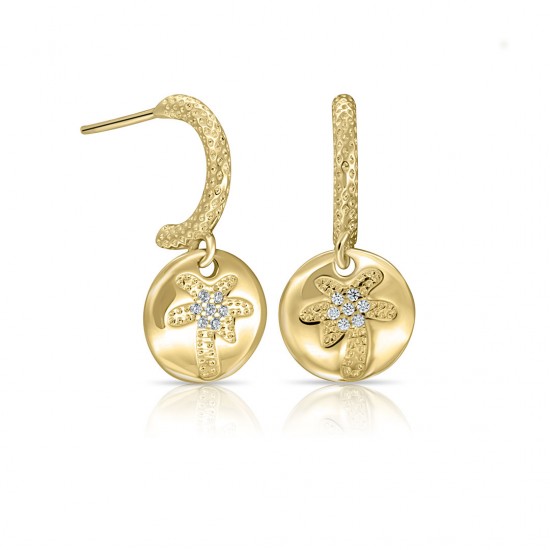 Anting Emas Zircon Kelapa