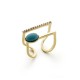 Turquoise Zircon Gold Ring 