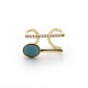Turquoise Zircon Gold Ring 