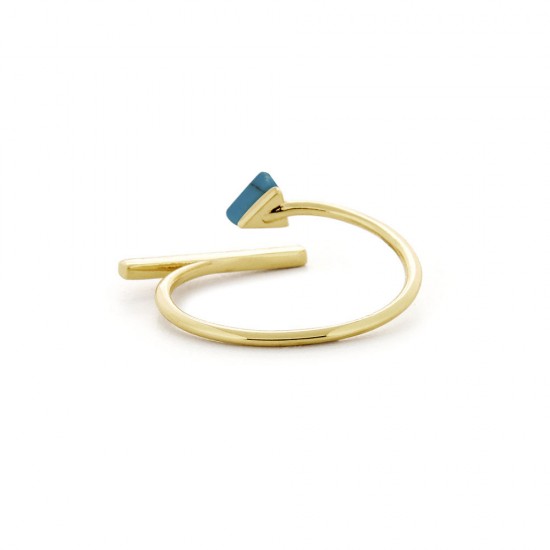 Turquoise Zircon Gold Ring Turquoise Zircon Gold Ring