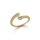 Disks Gold Crystal Ring 