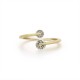 Disks Gold Crystal Ring 