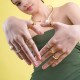 Disks Gold Crystal Ring 