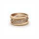 Art Deco Zircon Rose Gold Ring 