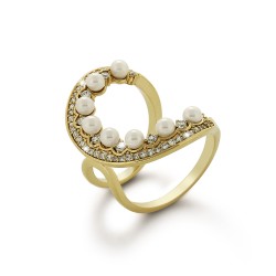 Cincin Zircon Mutiara Emas Fabia Cincin Zircon Mutiara Emas Fabia