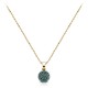 Turquoise Zircon Gold Necklace