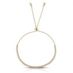 Allure White Sliding Gold Bracelet