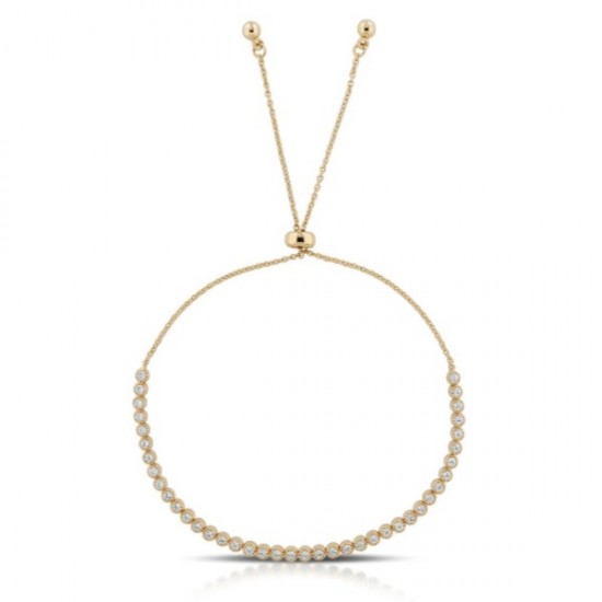 Allure White Sliding Gold Bracelet