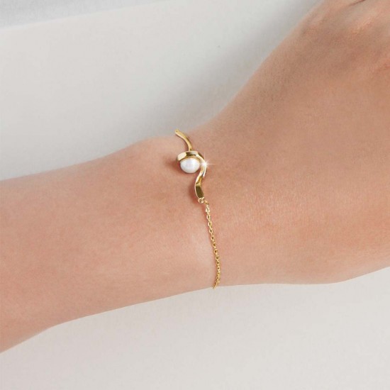 Gelang Emas Mutiara White Rock Gelang Emas Mutiara White Rock