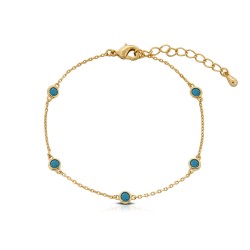 Annie Turquoise Gold Bracelet