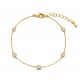 Annie White Crystal Gold Bracelet