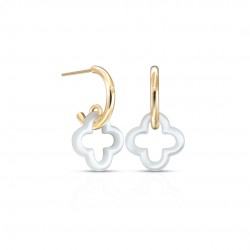 Bloom Mother Of Pearl Gold Earrings