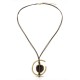 Talisman Gold Agate Leather Necklace