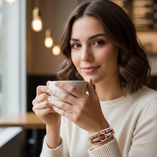 Susan Leather Rose Gold Bracelet