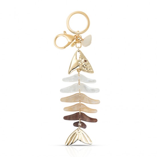 Fishbone Key Ring