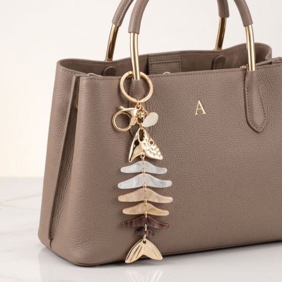 Fishbone Key Ring