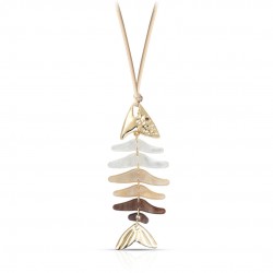 Fishbone Gold Necklace