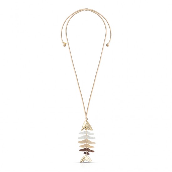 Fishbone Gold Necklace