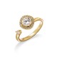 Spinner Zircon Gold Ring
