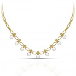 Kalung Mutiara Emas Rumbai