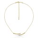 One Line Pearl Gold Necklace